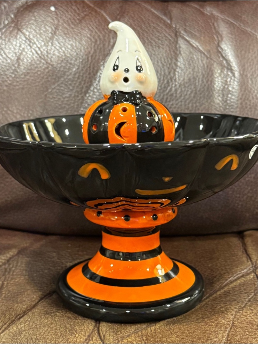 RARE Johanna Parker Gus Ghost Candy Bowl Halloween